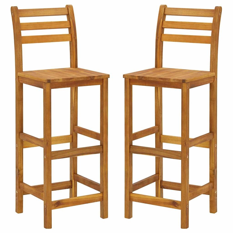 vidaXL 3 Piece Patio Bar Set Solid Wood Acacia