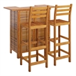 vidaXL 3 Piece Patio Bar Set Solid Wood Acacia