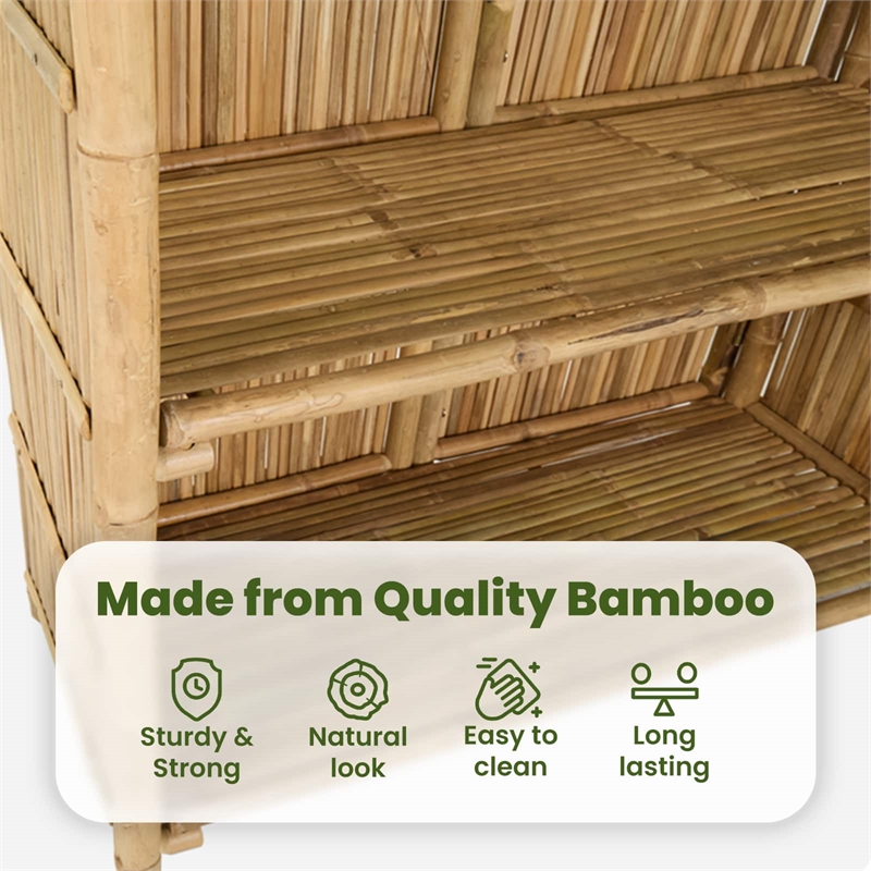 vidaXL Outdoor Bar Table Natural 45.28 x 37.40 x 84.65 in Bamboo