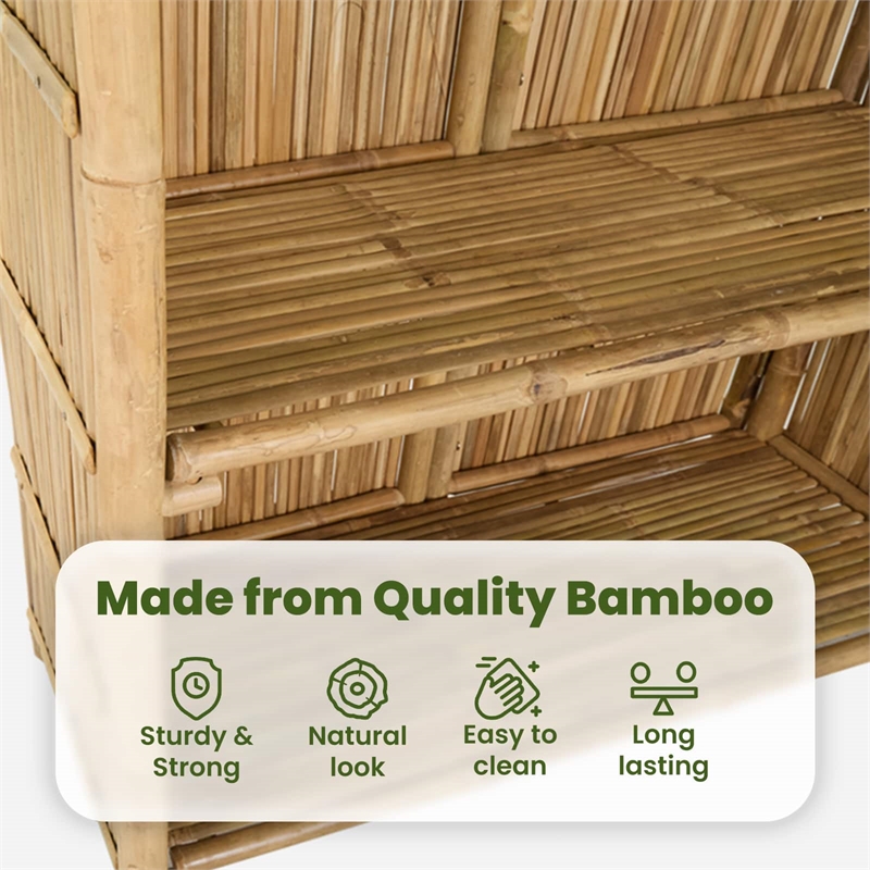 vidaXL Outdoor Bar Table Natural 45.28 x 37.40 x 84.25 in Bamboo
