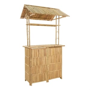 vidaXL Outdoor Bar Table Natural 45.28 x 37.40 x 84.25 in Bamboo