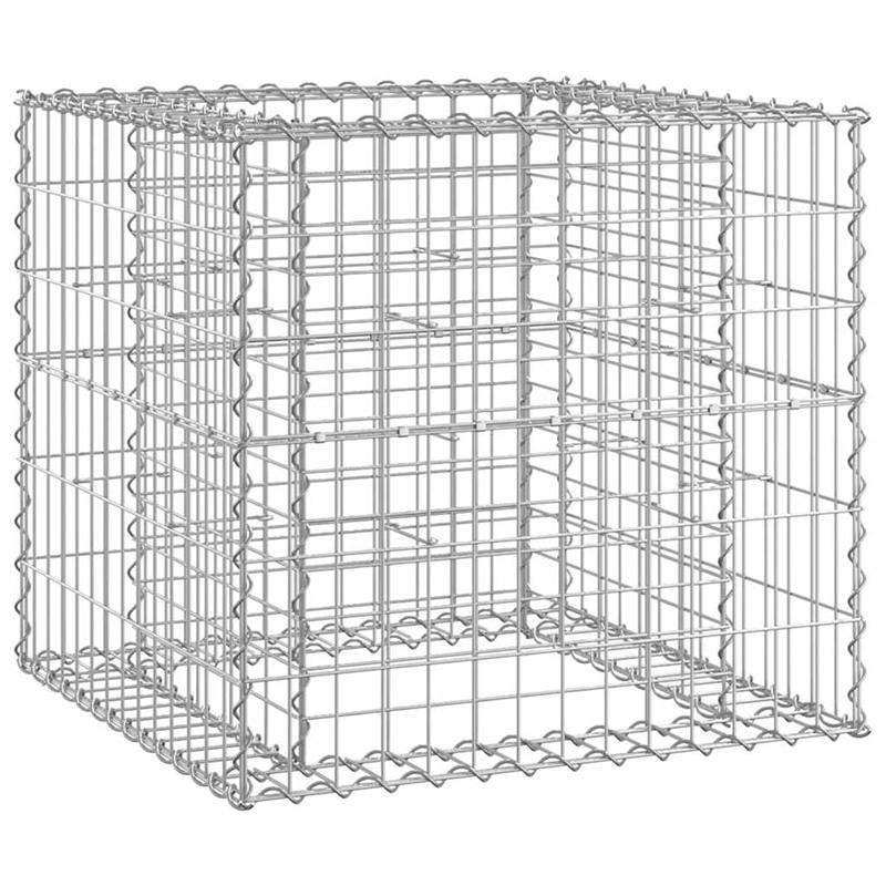 vidaXL Patio Bench with Gabion Basket Solid Wood Pine
