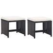 vidaXL 11 Piece Patio Dining Set with Cushions Poly Rattan Black
