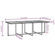 vidaXL 13 Piece Patio Dining Set Poly Rattan and Acacia Wood Black