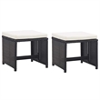 vidaXL 13 Piece Patio Dining Set with Cushions Poly Rattan Black