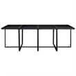 vidaXL 13 Piece Patio Dining Set with Cushions Poly Rattan Black