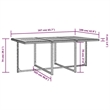 vidaXL 11 Piece Patio Dining Set Poly Rattan and Acacia Wood Black