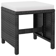 vidaXL 11 Piece Patio Dining Set Poly Rattan and Acacia Wood Black