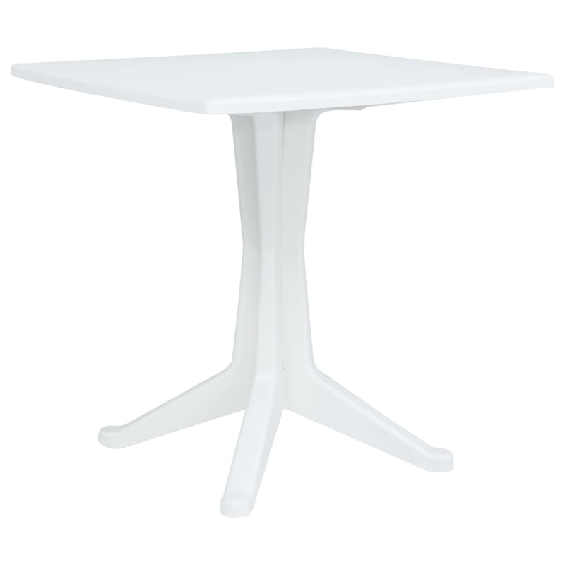 vidaXL 3 Piece Bistro Set Plastic Rattan White