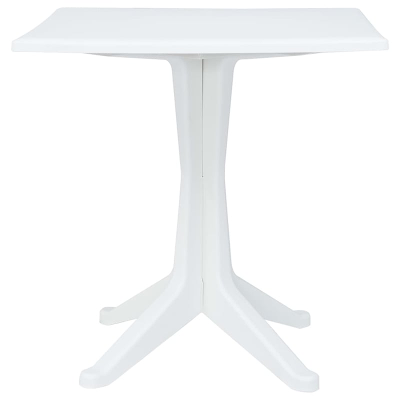 vidaXL 3 Piece Bistro Set Plastic Rattan White