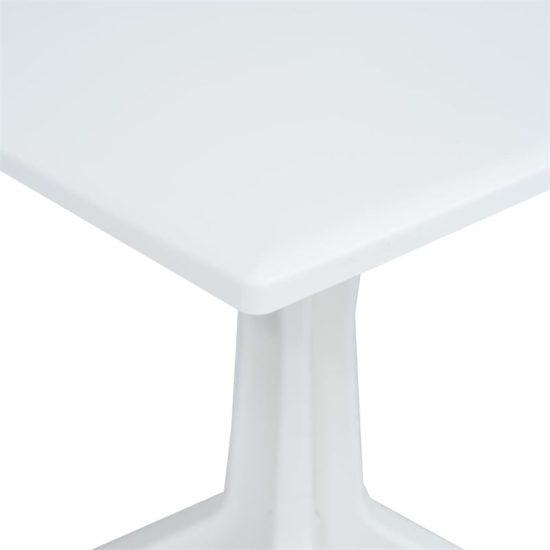 vidaXL 3 Piece Bistro Set Plastic Rattan White