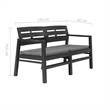 vidaXL 4 Piece Patio Lounge Set Plastic Anthracite