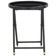 vidaXL 3 Piece Patio Bistro Set Poly Rattan and Glass Black