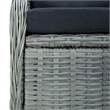 vidaXL 9 Piece Patio Dining Set with Cushions Poly Rattan Light Gray