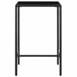 vidaXL 3 Piece Patio Bar Set with Cushions Poly Rattan Black