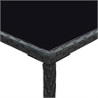 vidaXL 3 Piece Patio Bar Set with Cushions Poly Rattan Black