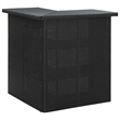 vidaXL 16 Piece Patio Bar Set with Cushions Poly Rattan Black