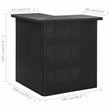 vidaXL 16 Piece Patio Bar Set with Cushions Poly Rattan Black