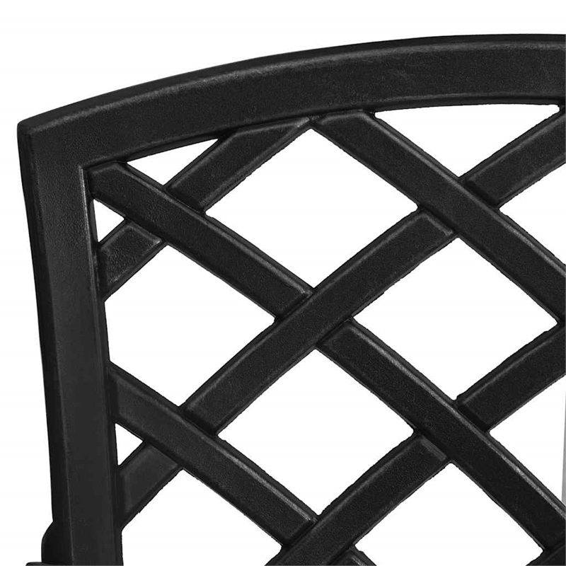 vidaXL 5 Piece Bistro Set Cast Aluminum Black