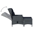 vidaXL 5 Piece Patio Dining Set Dark Gray