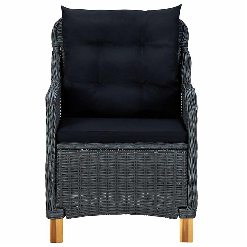 vidaXL 5 Piece Patio Dining Set Dark Gray