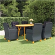 vidaXL 7 Piece Patio Dining Set Dark Gray