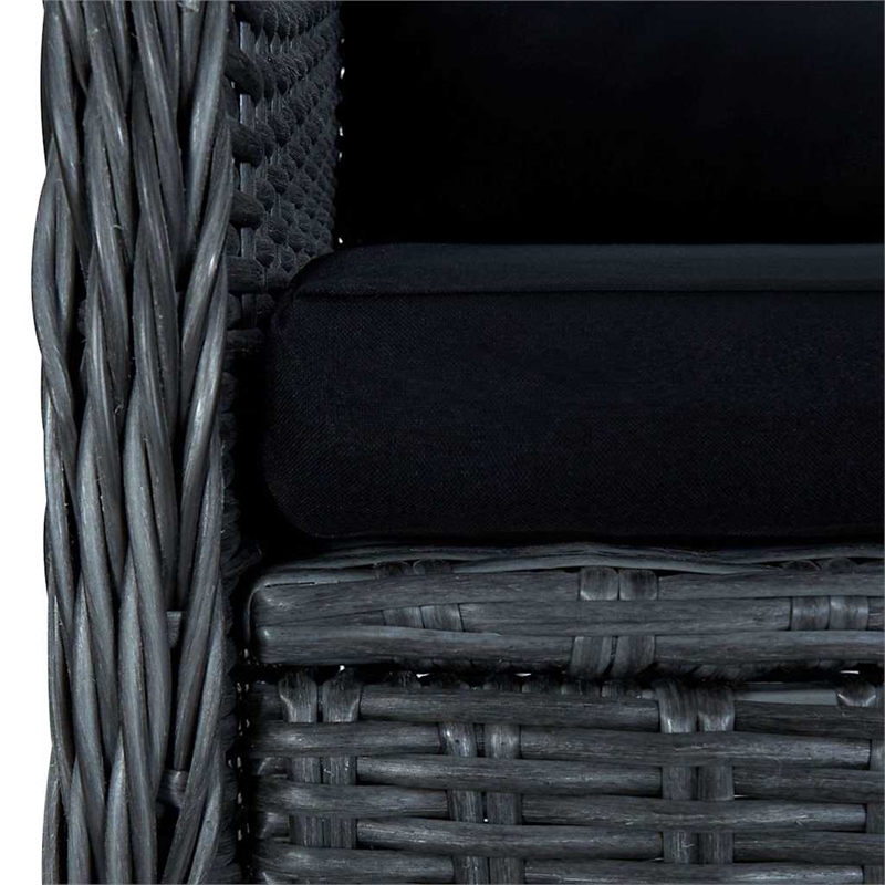 vidaXL 7 Piece Patio Dining Set Dark Gray