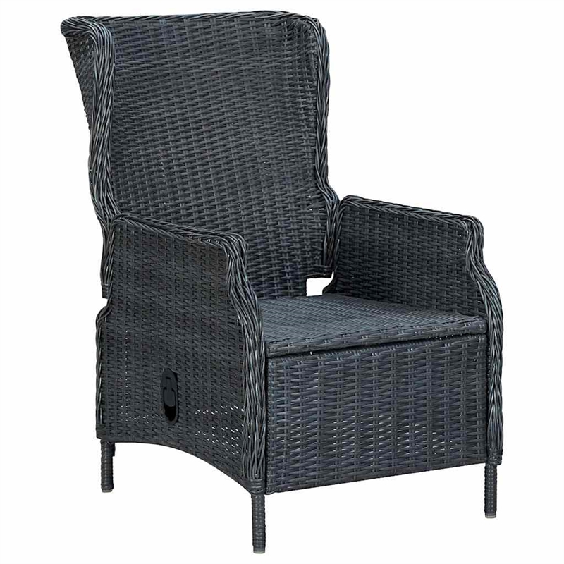 vidaXL 7 Piece Patio Dining Set Dark Gray