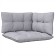vidaXL 7 Piece Patio Lounge Set with Gray Cushions Pinewood