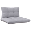 vidaXL 7 Piece Patio Lounge Set with Gray Cushions Pinewood