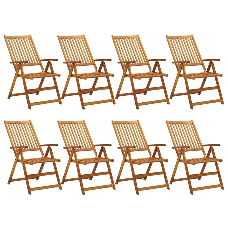 vidaXL 9 Piece Patio Dining Set Solid Wood Acacia