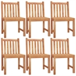 vidaXL 7 Piece Patio Dining Set Solid Wood Teak