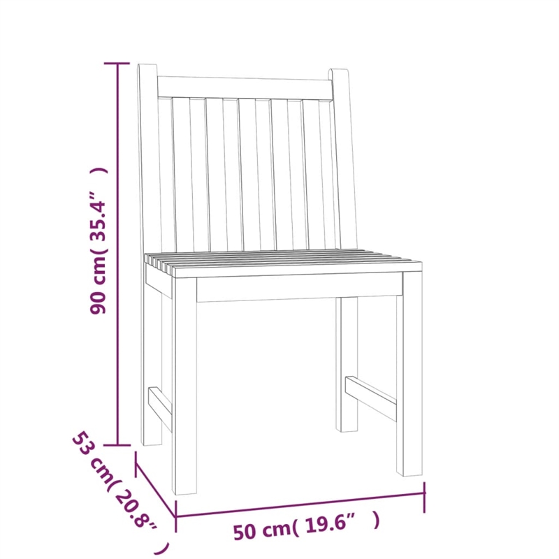 vidaXL 7 Piece Patio Dining Set Solid Wood Teak