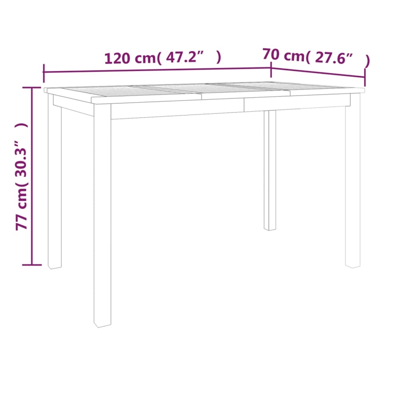 vidaXL 7 Piece Patio Dining Set Solid Wood Teak