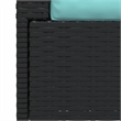 vidaXL Patio Loveseat with Cushions Black Poly Rattan