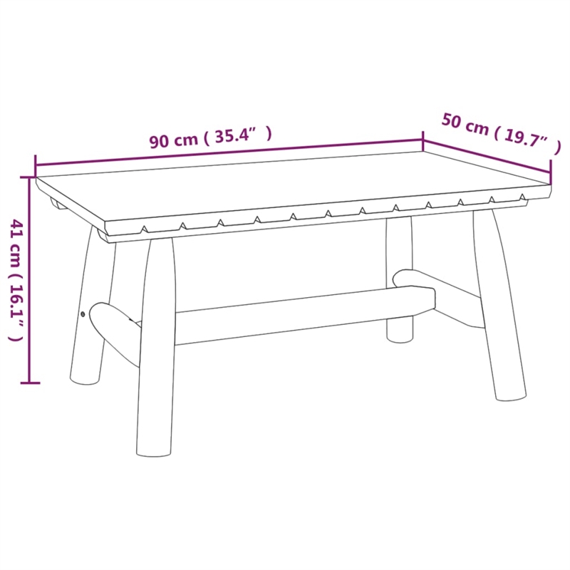vidaXL 3 Piece Patio Lounge Set Solid Wood Spruce