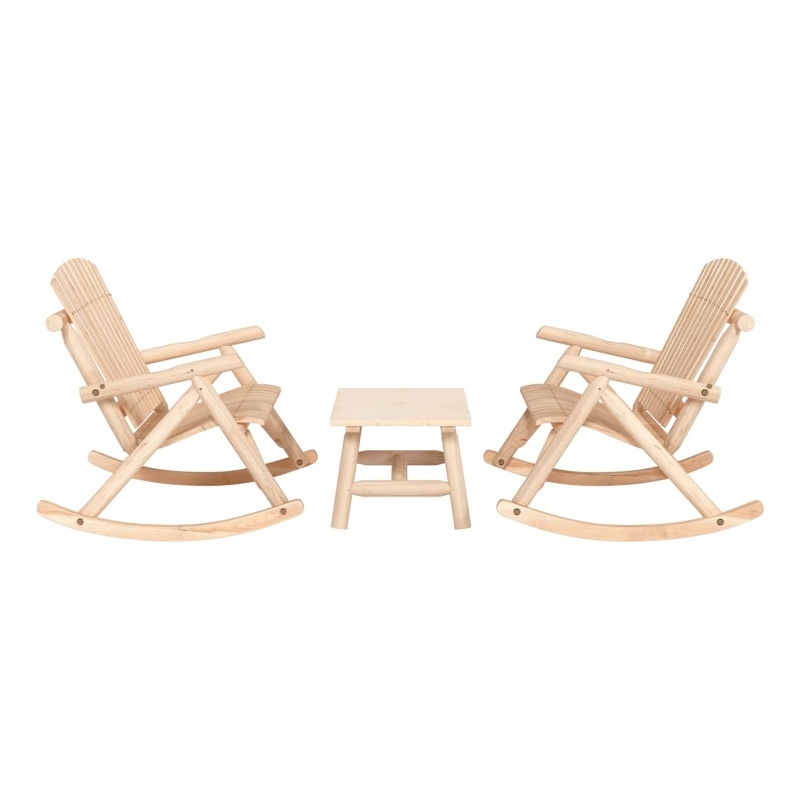vidaXL 3 Piece Patio Lounge Set Solid Wood Spruce