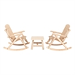 vidaXL 3 Piece Patio Lounge Set Solid Wood Spruce