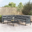 vidaXL 2 Piece Patio Lounge Set Anthracite Steel