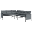 vidaXL 2 Piece Patio Lounge Set Anthracite Steel