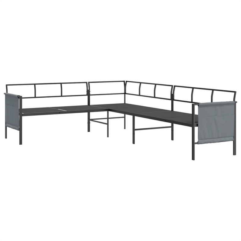 vidaXL 2 Piece Patio Lounge Set Anthracite Steel