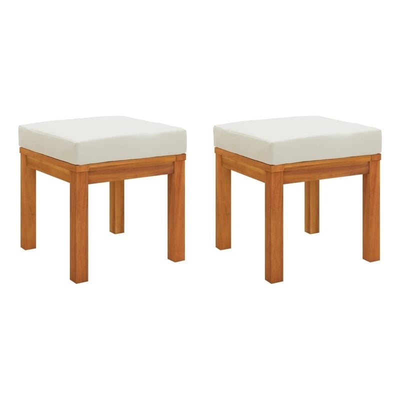 vidaXL Patio Stools with Cushions 2 pcs 15.7