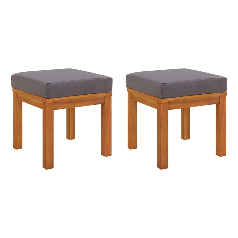 vidaXL Patio Stools with Cushions 2 pcs 15.7
