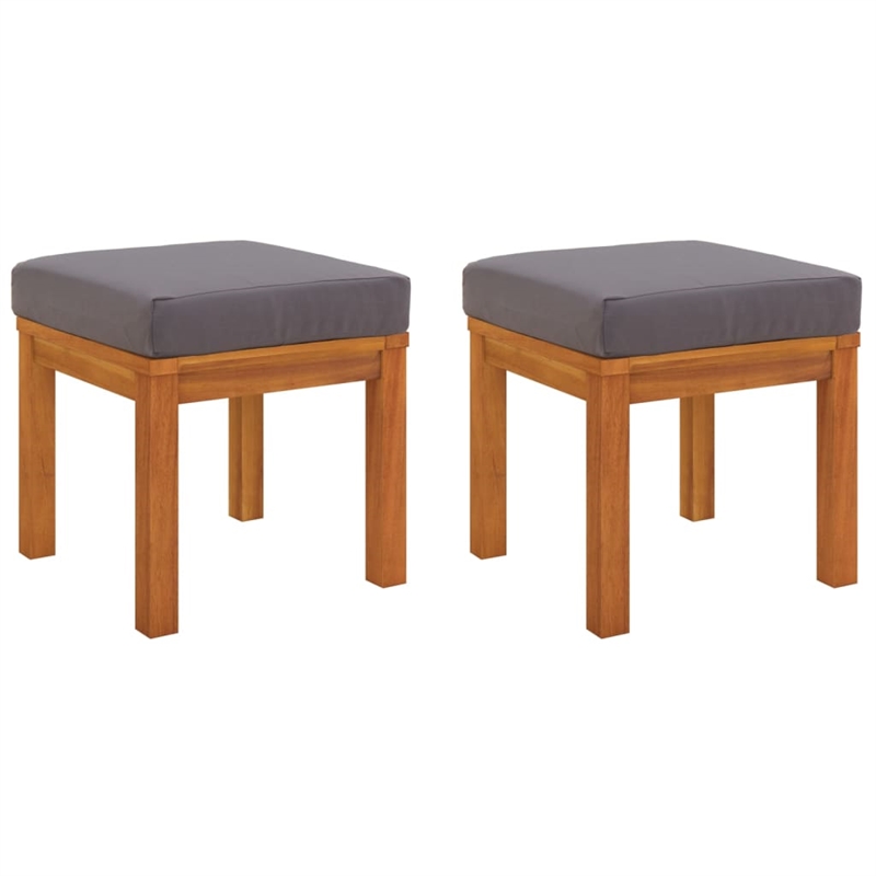 vidaXL 3 Piece Patio Dining Set with Cushions Solid Wood Acacia