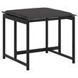 vidaXL 17 Piece Patio Dining Set with Cushions Black Textilene