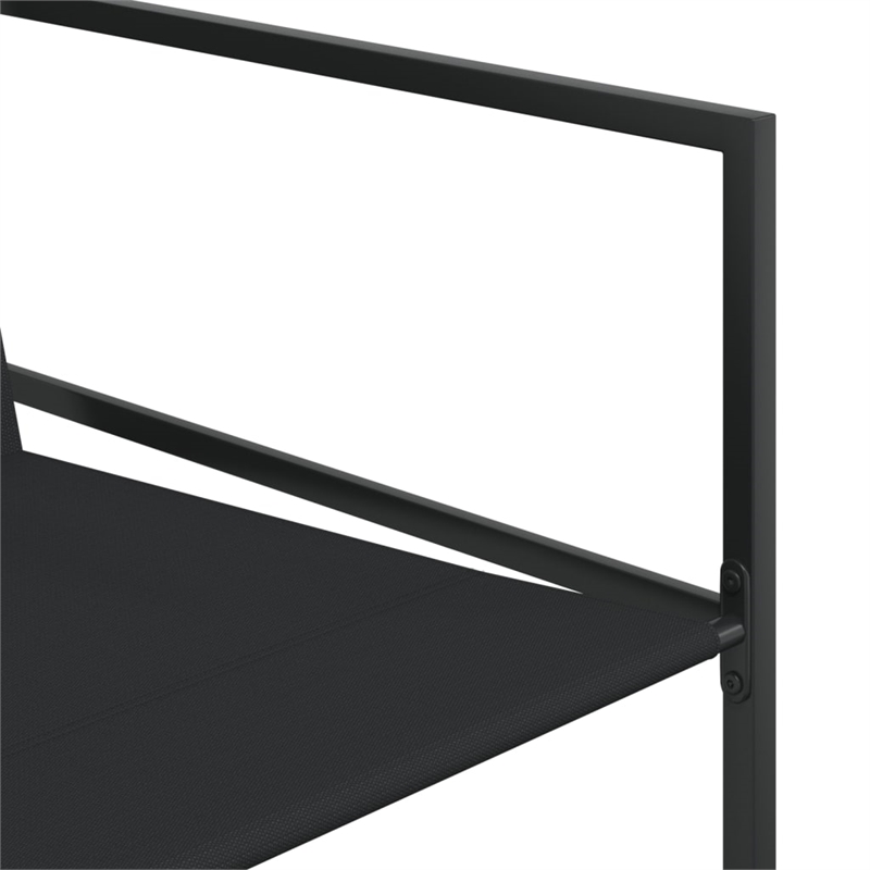 vidaXL 9 Piece Patio Dining Set Black Textilene