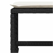vidaXL Garden Stool Set of 4 Black Rattan