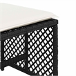 vidaXL Garden Stool Set of 4 Black Rattan
