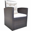 vidaXL 6 Piece Patio Dining Set with Cushions Poly Rattan Brown