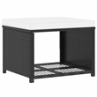 vidaXL 4 Piece Patio Lounge Set Poly Rattan Black